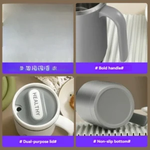 1PCS Office Large-Capacity Mug – Creative High-Value Coffee Cup with Cover | Simple and Practical Drinking Cup for Students & Office Use