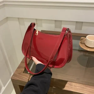 Retro Solid Color PU Leather Shoulder Bag – Fashion Women's Handbag | Casual Designer Hobos Underarm Bag