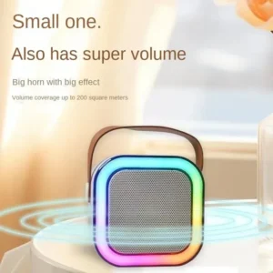 Bluetooth K12 Karaoke Machine – Portable PA Speaker System with Wireless Microphones for Home, Family, and Kids