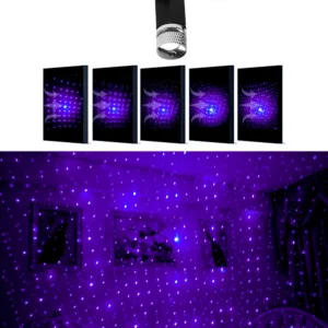 Car Roof Atmosphere LED Star Projector Light – USB Laser Stage Light for Home, Party, Bedroom, and DJ, Romantic Starry Sky Decoration