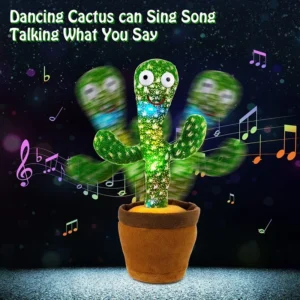 Kids Dancing Talking Cactus Toy – Interactive Sunny Cactus Electronic Plush Toy for Children – Perfect Xmas Gift and Home Decoration