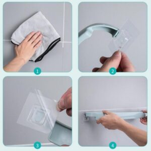 Self-Adhesive Towel Bar – Easy-to-Install Plastic Rod Towel Holder for Bathroom and Kitchen