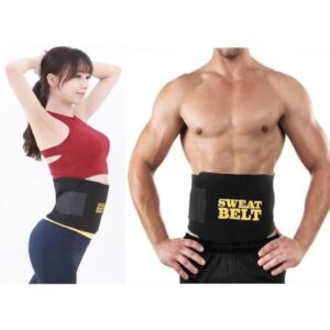 Sweat Belt Slimming Belt – Adjustable Waist Trainer Up to 42 Inches for Tummy Control and Weight Loss